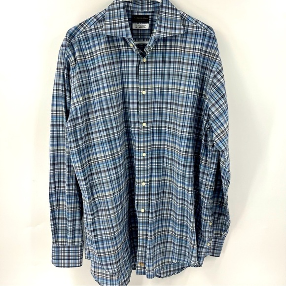 Thomas Dean Longsleeve Button Down Shirt - Picture 1 of 7
